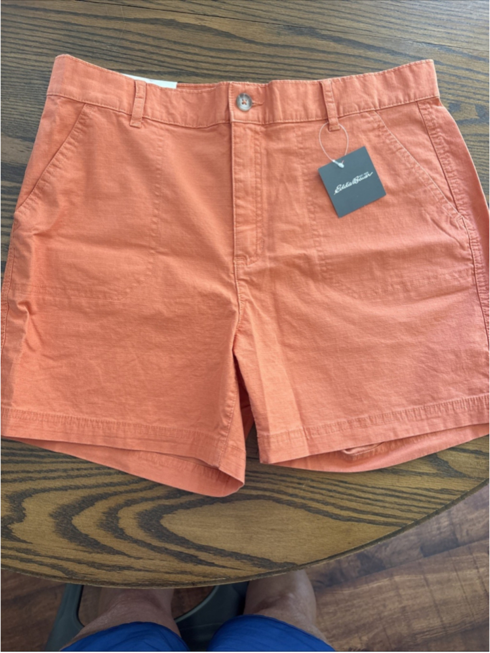 Eddie Bauer Adventure Ripstop Short Orange Size 10 NWT